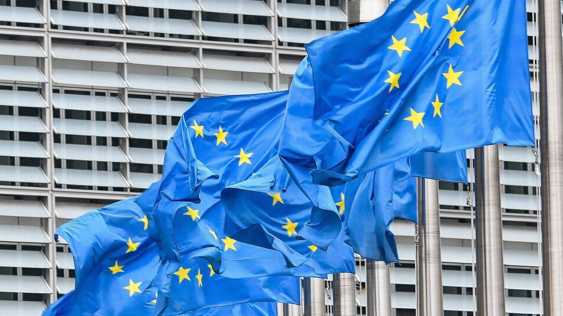 Europafahnen vor der EU-Kommission in Brüssel | Foto: picture alliance / Winfried Rothermel | Winfried Rothermel