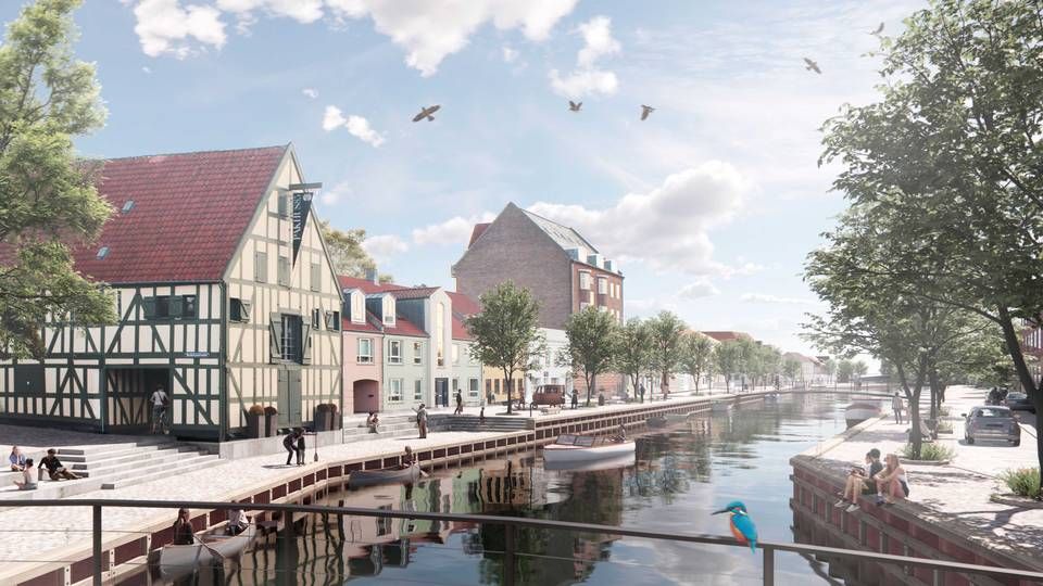 Visualisering af projektet Åkvarteret i Horsens. | Foto: Team Vandkunsten