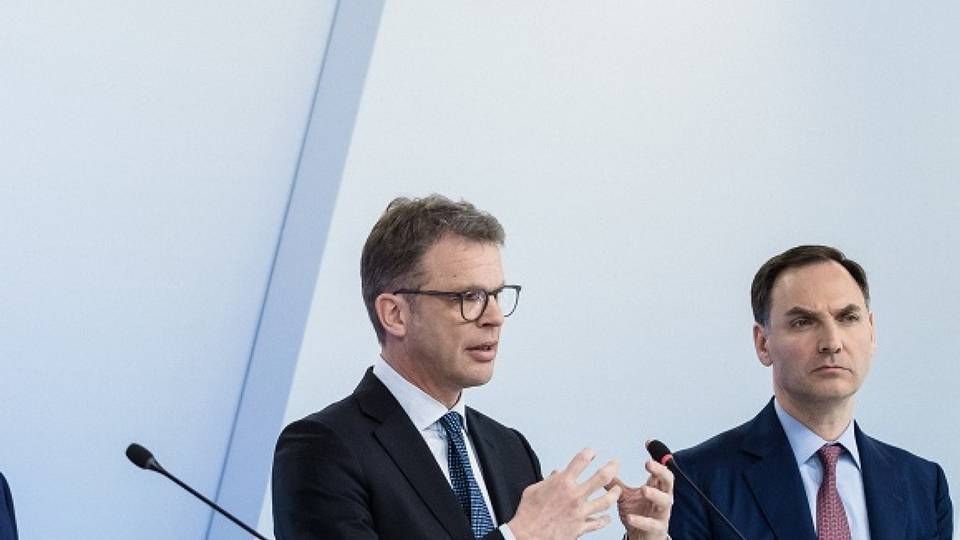 Deutsche-Bank-Chef Christian Sewing (l.) und sein Finanzchef James von Moltke. | Foto: Deutsche Bank