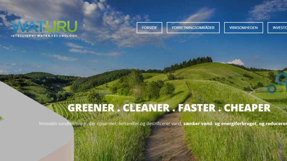 Waturu-hjemmeside. | Foto: Skærmbillede fra Waturu