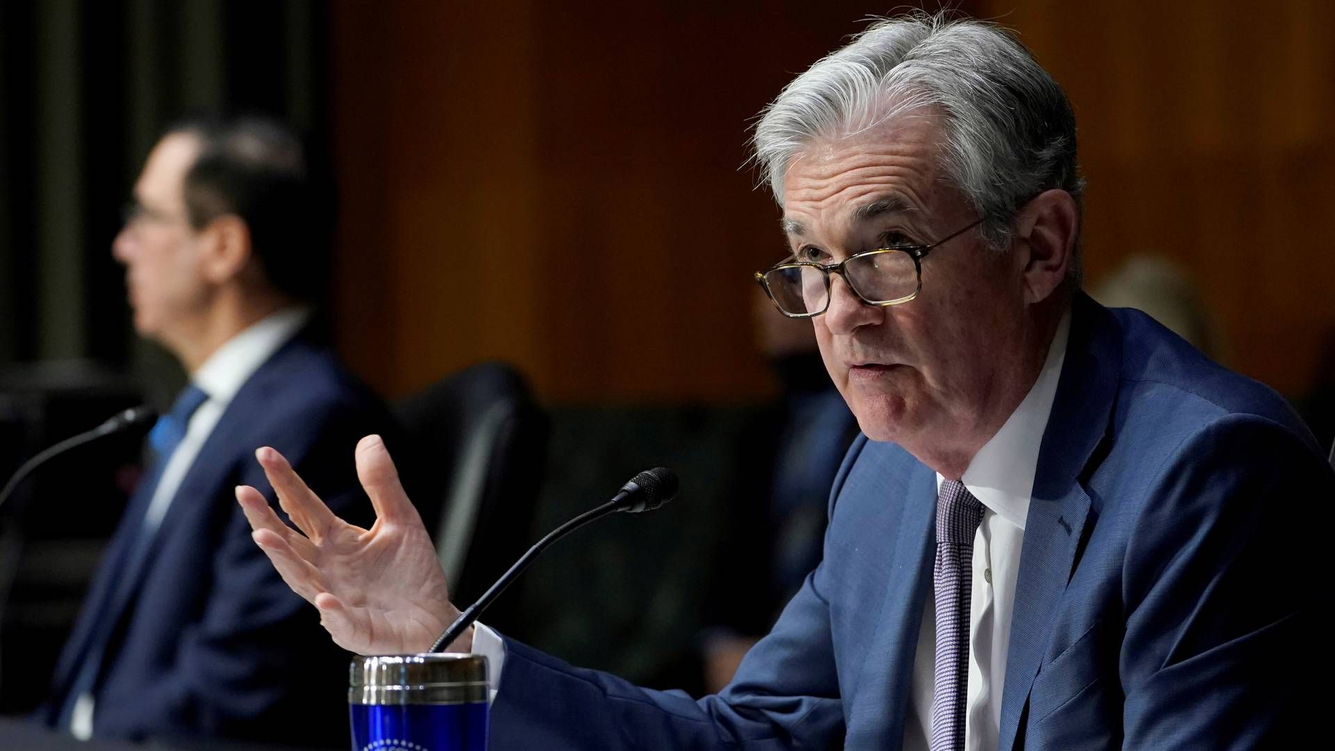 Jerome Powell fremhæver, at det ikke er nok for Fed at se løftede inflationsforventninger, men at banken ønsker at se egentlig realiseret inflation. | Foto: POOL/REUTERS / X80003