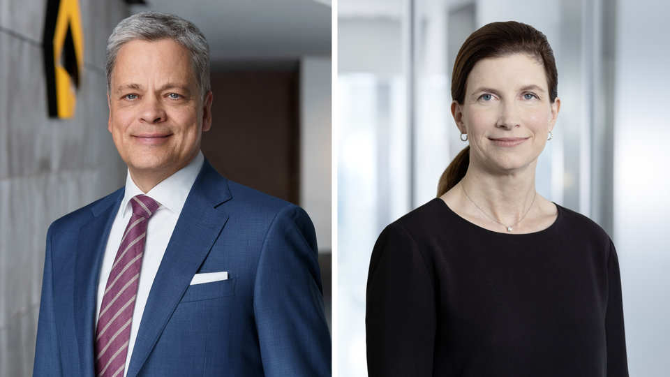 Commerzbank-Vorstände Manfred Knof und Bettina Orlopp | Foto: Commerzbank