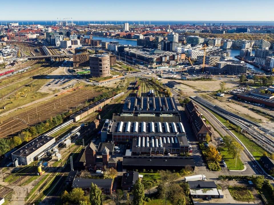 Jernbanebyen i København, hvor en helt ny bydel over de kommende vil skyde op. | Foto: PR / DSB Ejendomme