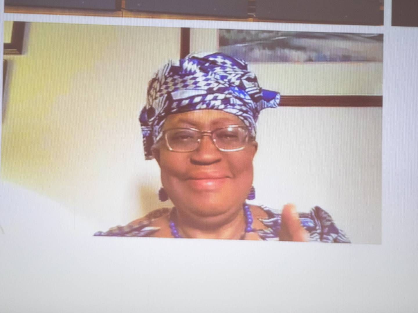 Okonjo-Iweala er den første kvinde og den første afrikaner, der skal stå i spidsen for organisationen i Genève. | Foto: WTO/BRYAN LEHMANN/VIA REUTERS / X80001