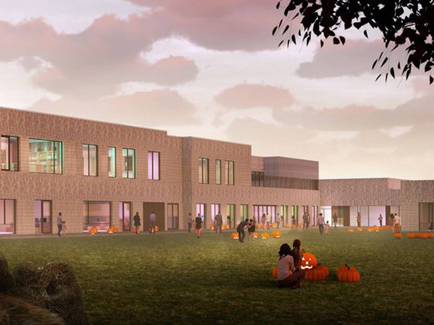 Skolecenter Jetsmark i Nordjylland forventes at stå klar til skolestart i august 2023. | Foto: Norconsult-KAAI