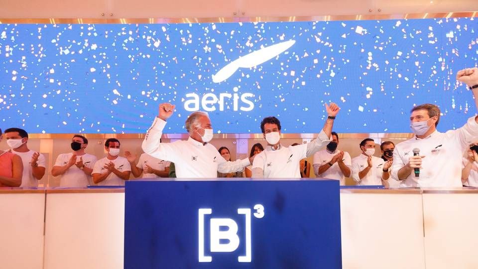 Braslianske Aeris Energy fejrer selskabets børsnotering sidste år. | Foto: Aeris Energy