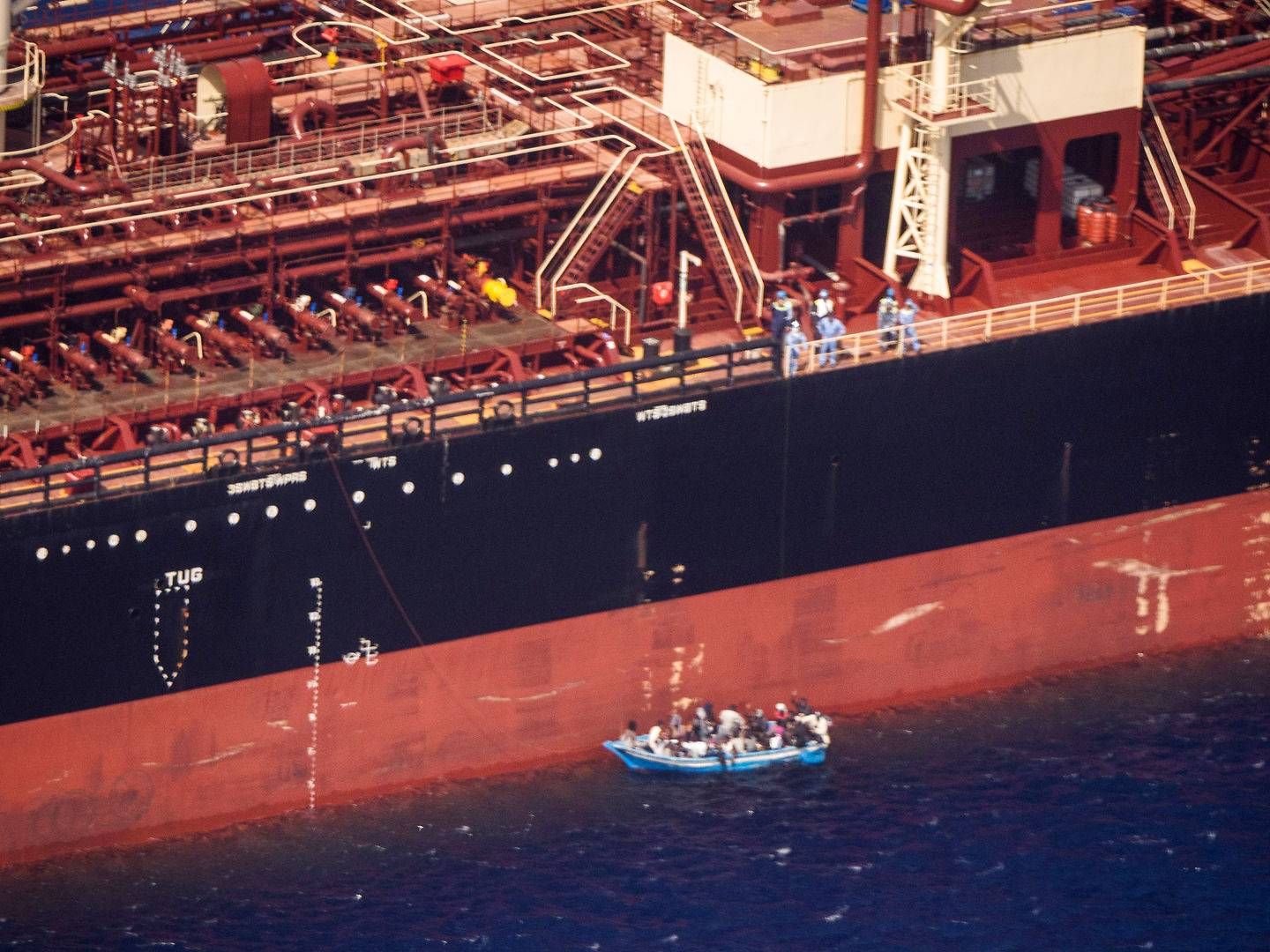 Arkivfoto fra redningsaktionen udført af Maersk Etienne. | Foto: Kai Von Kotze/Reuters/Ritzau Scanpix