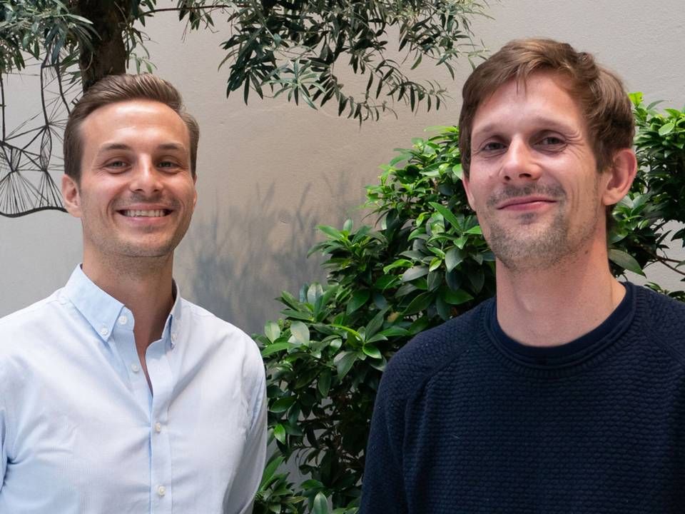 Christian Midtgaard (tv.) og David Svante Hansen, grundlæggere af The Many, der tidligere hed Brickshare. | Foto: Brickshare/PR