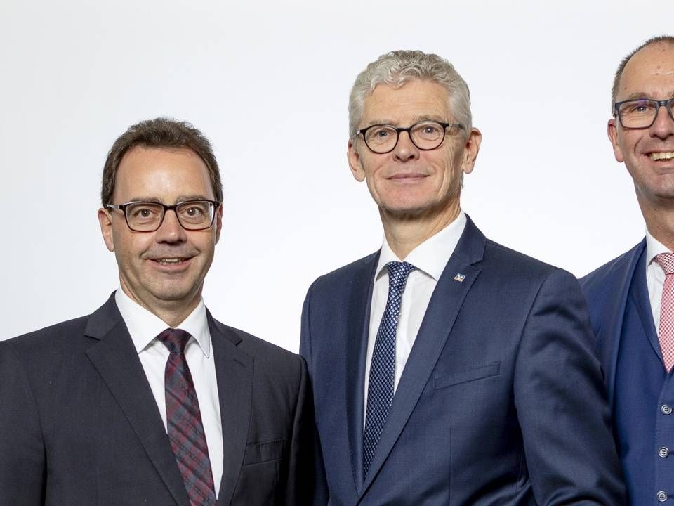 Der Vorstand der Volksbank in Südwestfalen (v.l.): Roland Krebs, Karl Michael Dommes, Jens Brinkmann.