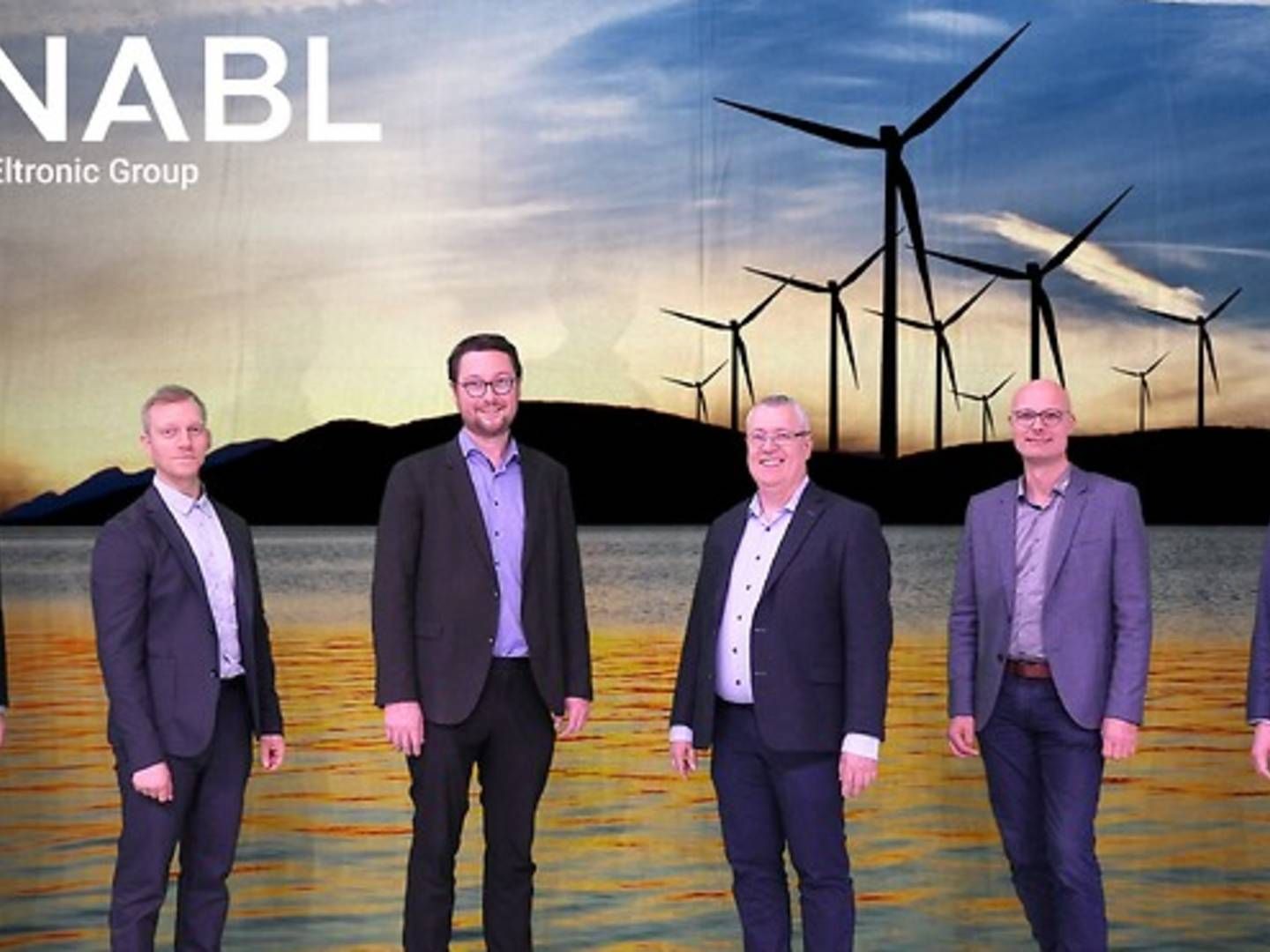 From right: Lars Jensen, owner and director of Eltronic Group, Rasmus Uhrskov Jessen, Henrik Mathiesen, Henrik Kjærgaard, Torben Blaaholm and Thomas Hedegaard, CEO. | Photo: Enabl