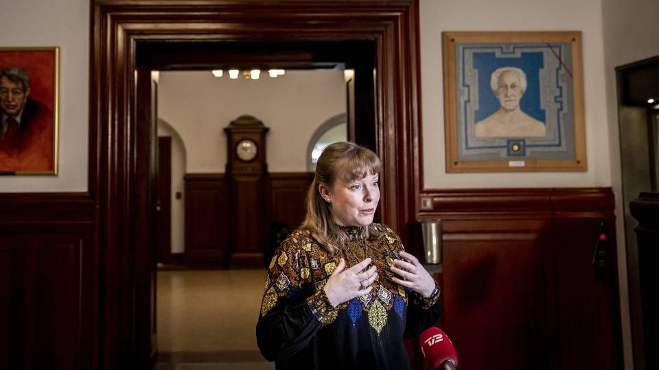 Kulturminister Joy Mogensen (S) anerkender EM i Danmark. | Foto: Mads Claus Rasmussen/Ritzau Scanpix