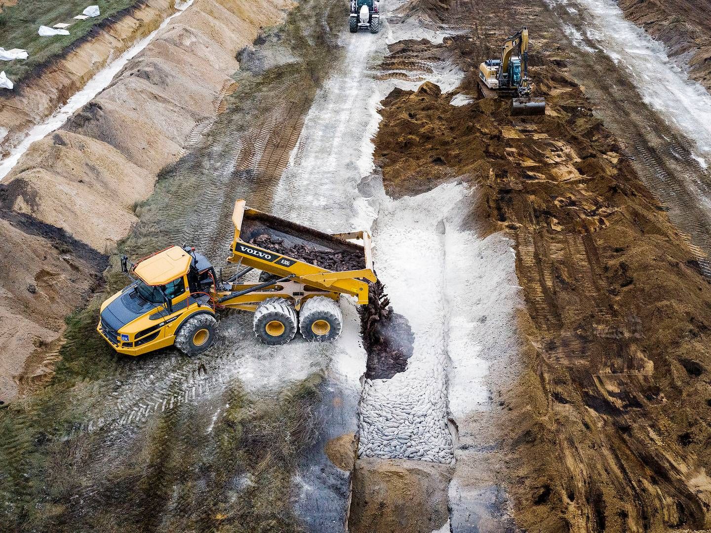 Massegrave i Midt- og Vestjylland blev gravet til de millioner af mink, der blev afvlivet i 2020. | Foto: Casper Dalhoff/Ritzau Scanpix
