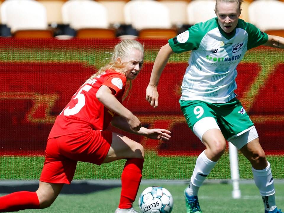 Billede fra kamp i Gjensidige Kvindeligaen mellem FC Nordsjælland og Fortuna Hjørring. | Foto: Jens Dresling/Ritzau Scanpix