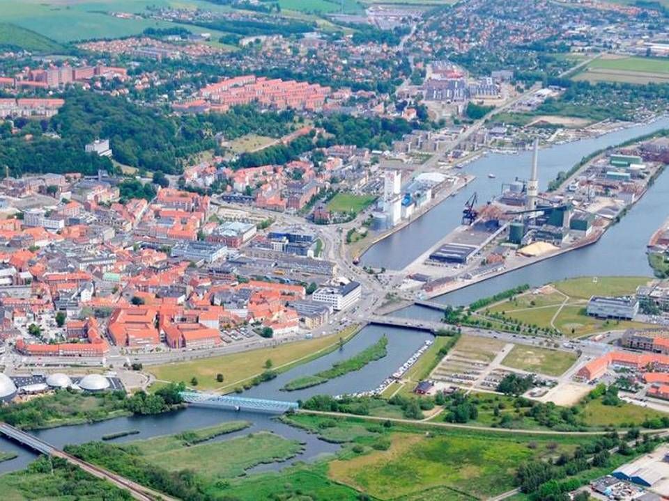 Havnen i Randers skal over de kommende årtier omdannes til en ny bydel med plads til op imod 8000 beboere. | Foto: Randers Kommune