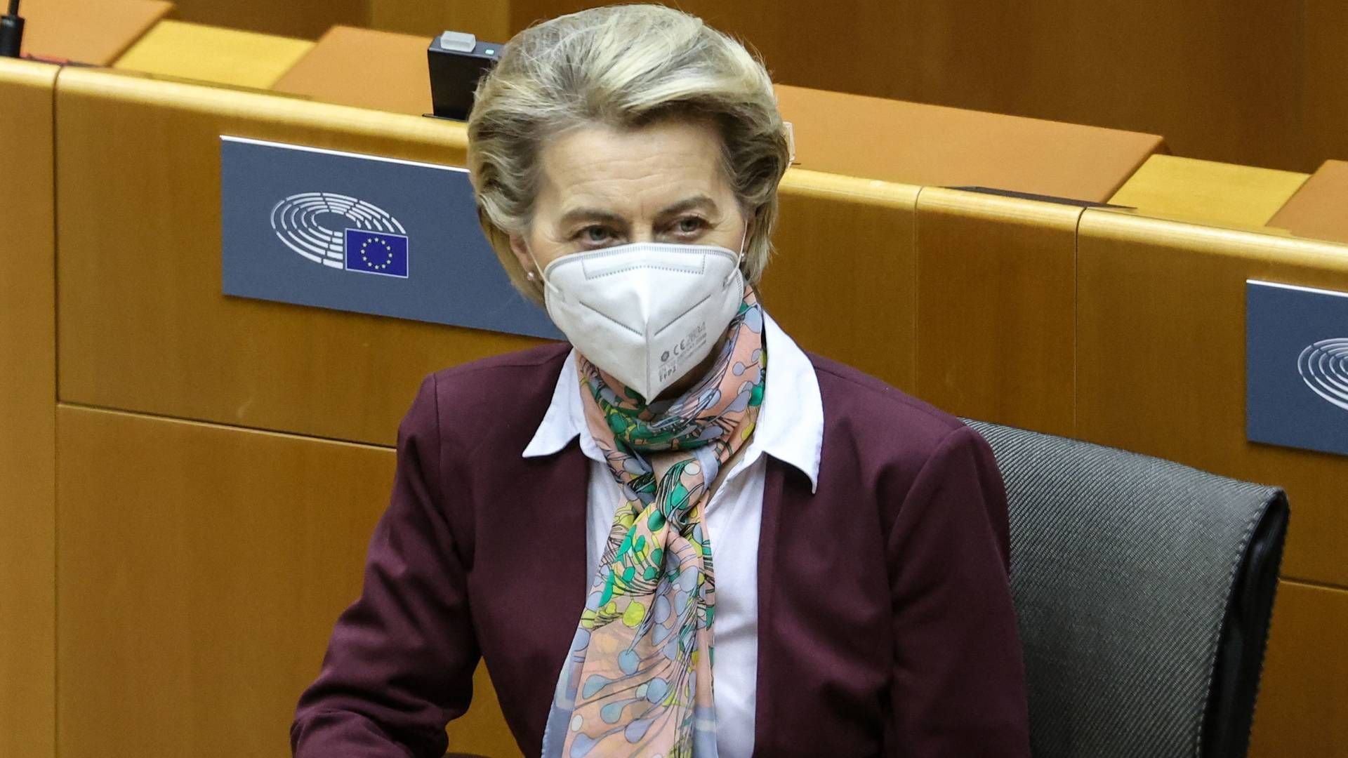 Ursula von der Leyen har meddelt, at der i marts kommer flere vaccinedoser end forventet. | Foto: ARIS OIKONOMOU/AFP / AFP