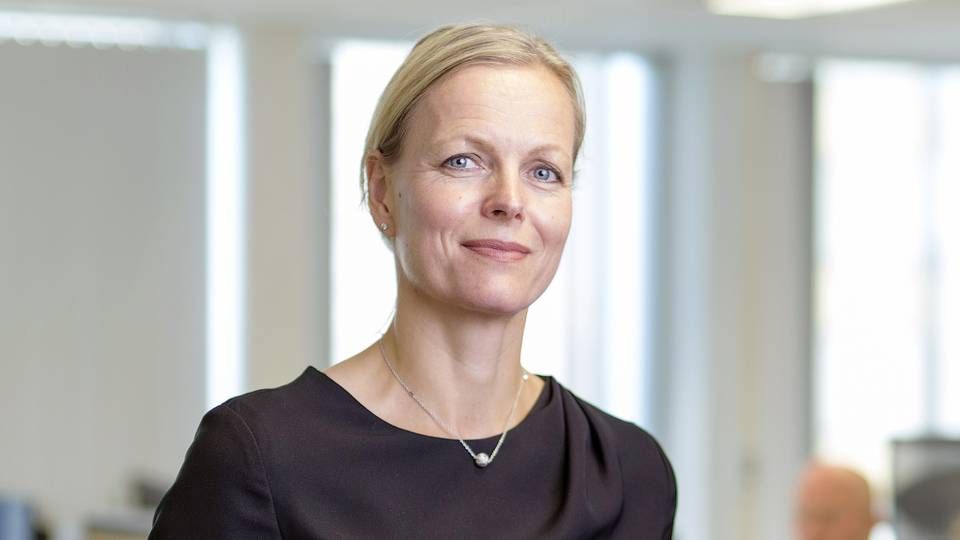 Kristine Falkgård sier banken hun leder ble truffet hardt av det lave rentenivået under koronaen. | Foto: Jo Straube
