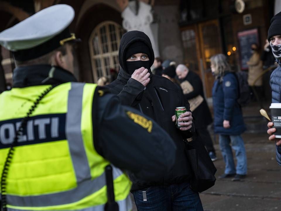 Demonstration til støtte for kvinde, som fredag blev idømt to års fængsel. | Foto: Martin Sylvest/Ritzau Scanpix 2021