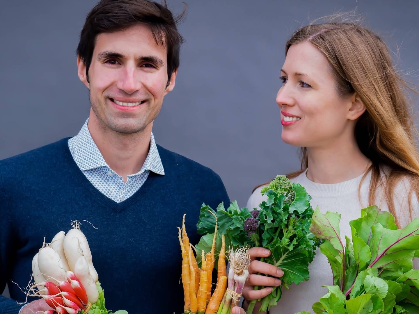 Mathilde Jakobsen og Filipe Leal er de to stiftere af Freshland, som forbinder farmere i bl.a. Portugal, Spanien og Italien med danske forbrugere uden fordyrende mellemled. | Foto: Keyvan Bamdej