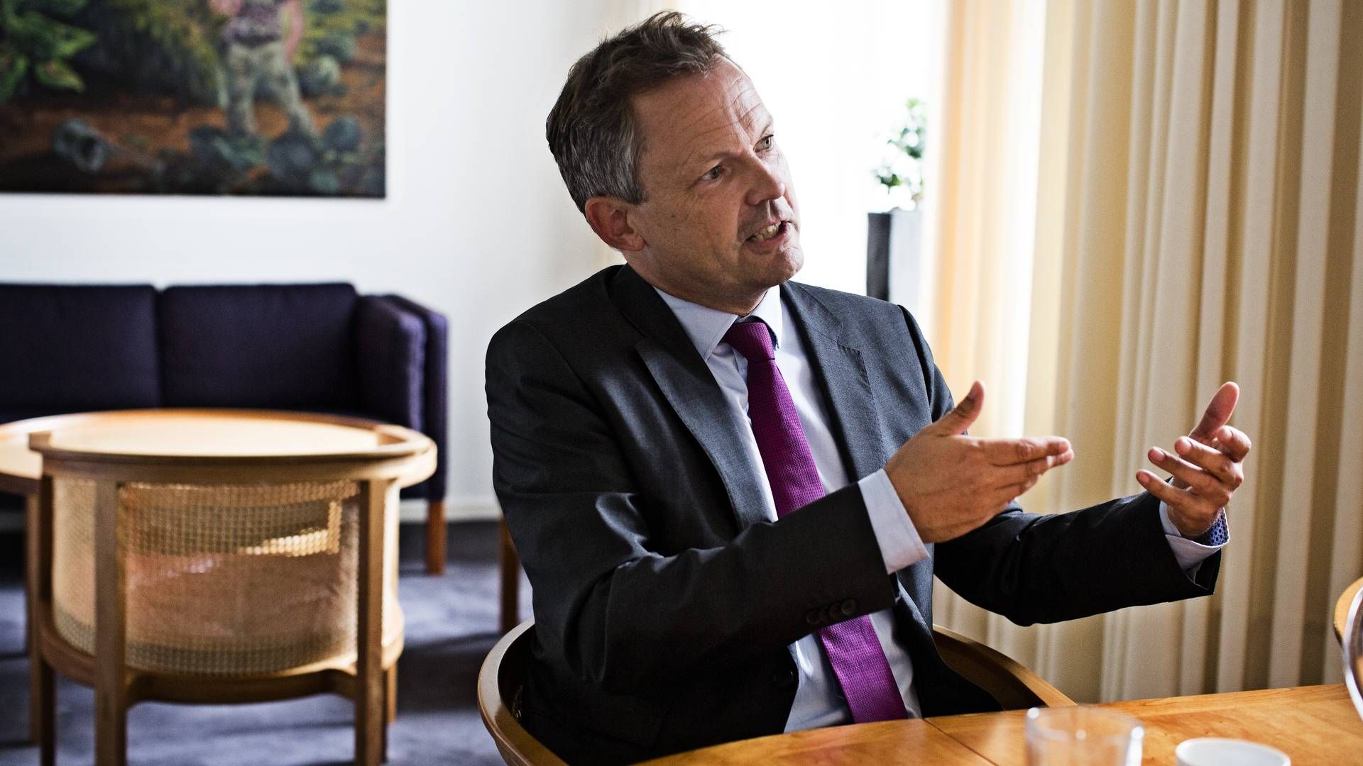 Ulrik Nødgaard, formand for Finans Danmark, mener, at der er indført stramninger nok over for finanssektoren. | Foto: Melissa Kühn Hjerrild