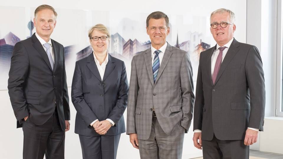 Vorstand der NRW Bank (v.l.n.r.): Michael Stölting, Gabriela Pantring, Eckhard Forst (Vorsitzender), Dietrich Suhlrie | Foto: NRW Bank / Christian Lord Otto