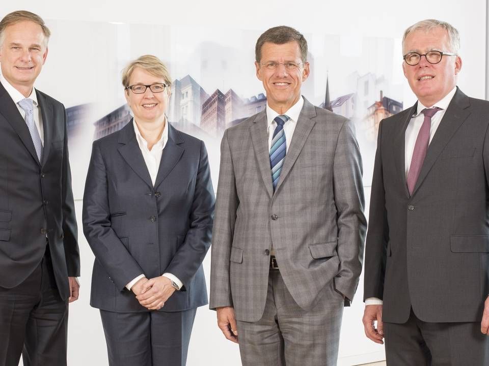 Vorstand der NRW Bank (v.l.n.r.): Michael Stölting, Gabriela Pantring, Eckhard Forst (Vorsitzender), Dietrich Suhlrie | Foto: NRW Bank / Christian Lord Otto