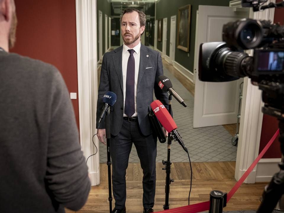 Jakob Ellemann-Jensen (V) til møde i Statsministeriet om en yderligere genåbning af landet, på Christiansborg torsdag den 18. marts 2021. | Foto: Mads Claus Rasmussen