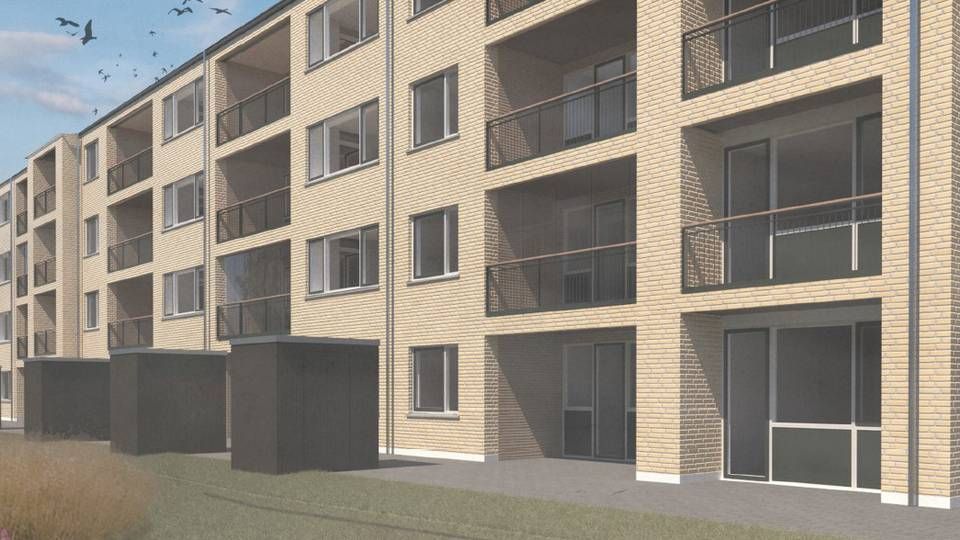 Visualisering af Henrikgårdens boliger efter den kommende renovering. | Foto: AI Arkitekter & Ingeniører