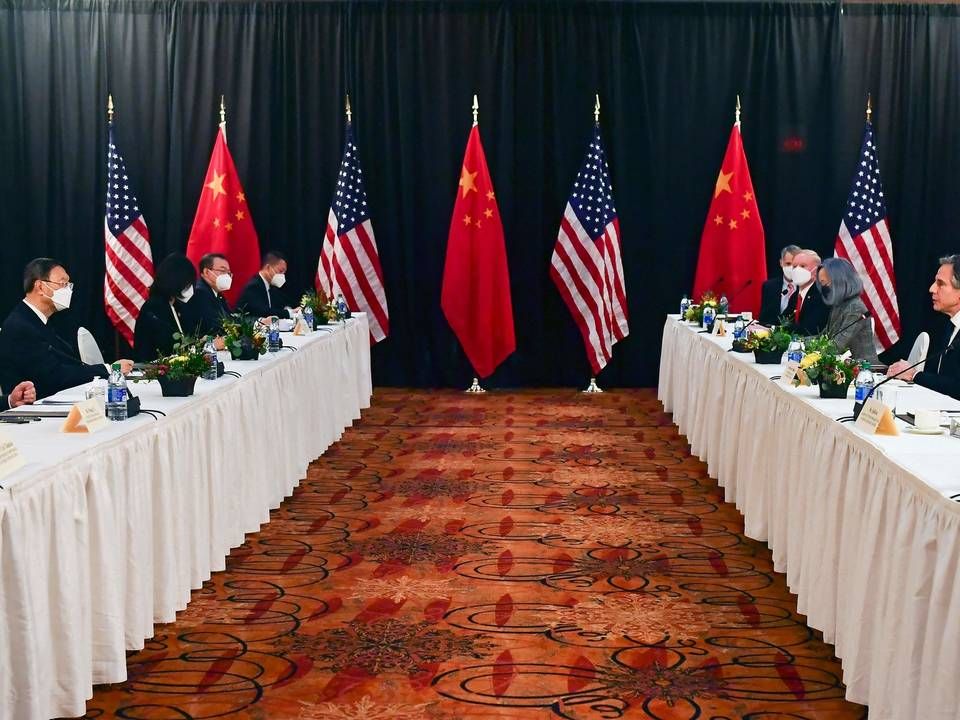 Tonen mellem Kina og USA er ikke blevet bedre, selv om der er kommet en ny amerikansk administration til. Det stod klart efter det første måde på højt niveau mellem de to lande. | Foto: FREDERIC J. BROWN/AFP / POOL