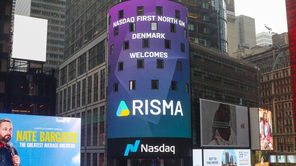 Risma bydes velkommen på vækstbørsen First North i København tirsdag 23. marts 2021. | Foto: Nasdaq / PR