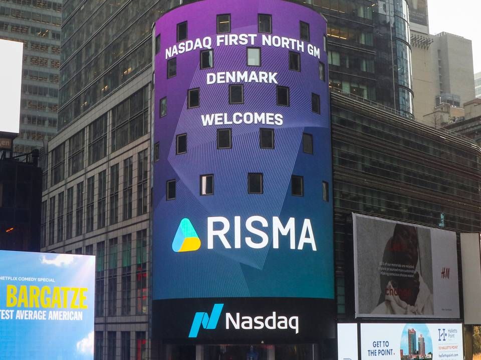 Risma bydes velkommen på vækstbørsen First North i København tirsdag 23. marts 2021. | Foto: Nasdaq / PR
