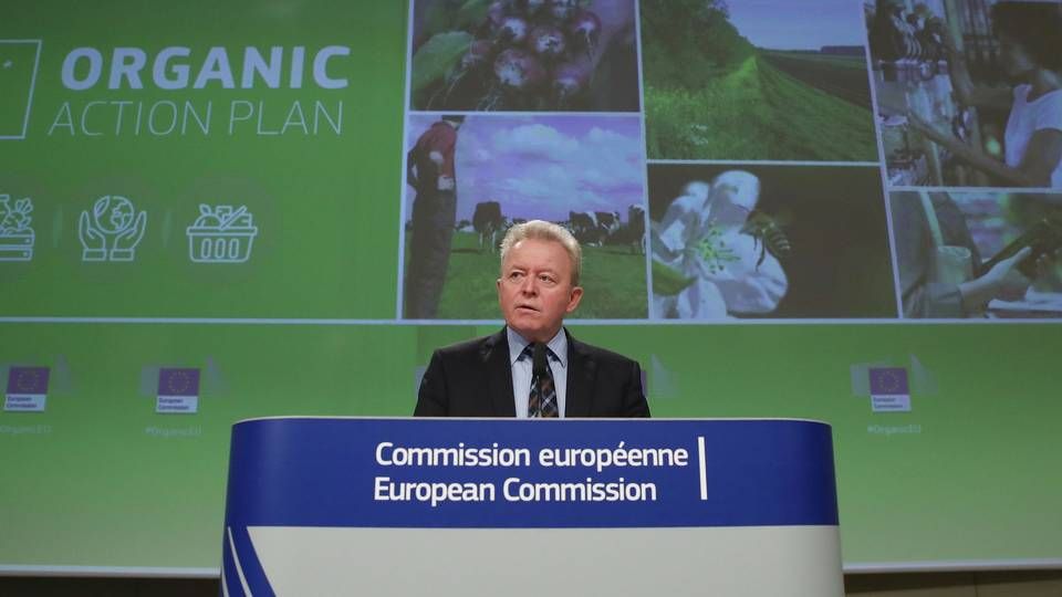 EU’s landbrugskommissær Janusz Wojciechowski præsenterede torsdag formiddag EU's nye handlingsplan for økologi i EU-Kommissionens pressecente r i Bruxelles. | Foto: Yves Herman/Reuters/Ritzau Scanpix