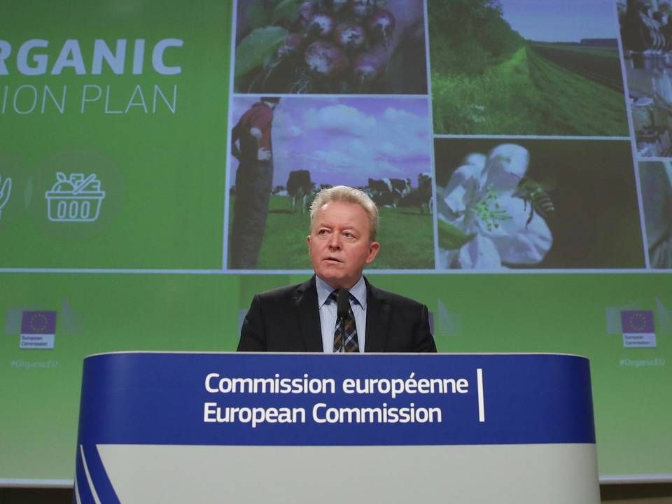 EU’s landbrugskommissær Janusz Wojciechowski præsenterede torsdag formiddag EU's nye handlingsplan for økologi i EU-Kommissionens pressecente r i Bruxelles. | Foto: Yves Herman/Reuters/Ritzau Scanpix