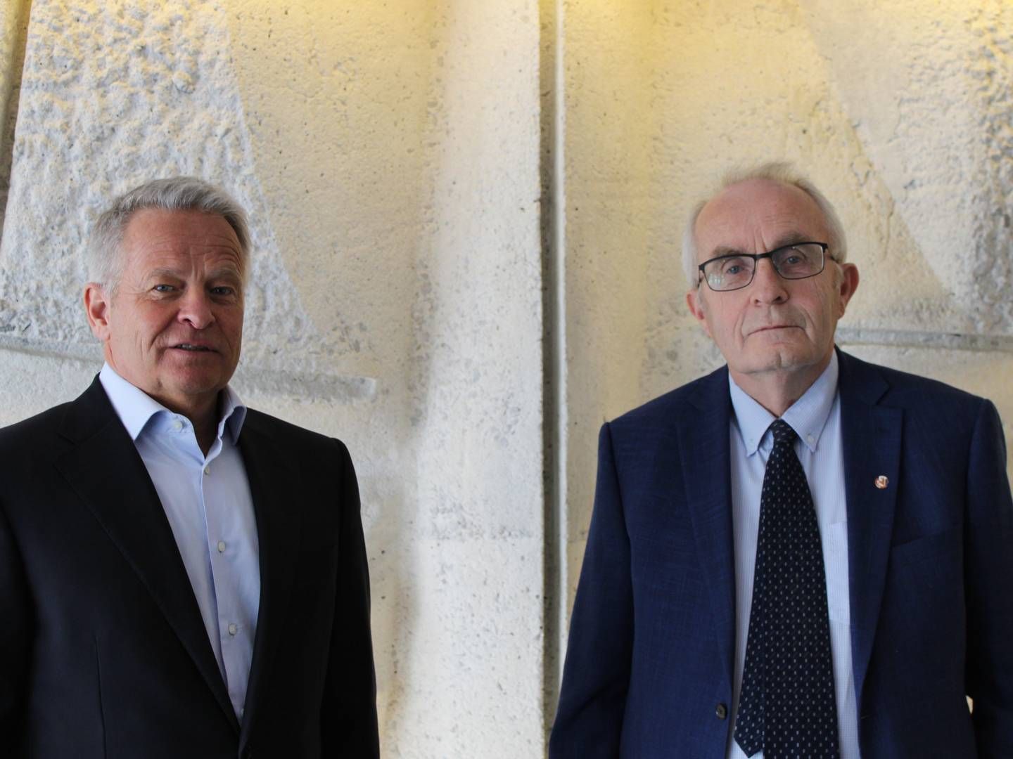 Endre Rangnes (til venstre) er ny konsernsjef i Finans2, mens Jon Harald Nordbrekken blir styreleder. Nå er de i gang med å finne resten av teamet. | Foto: Jan Lilleby