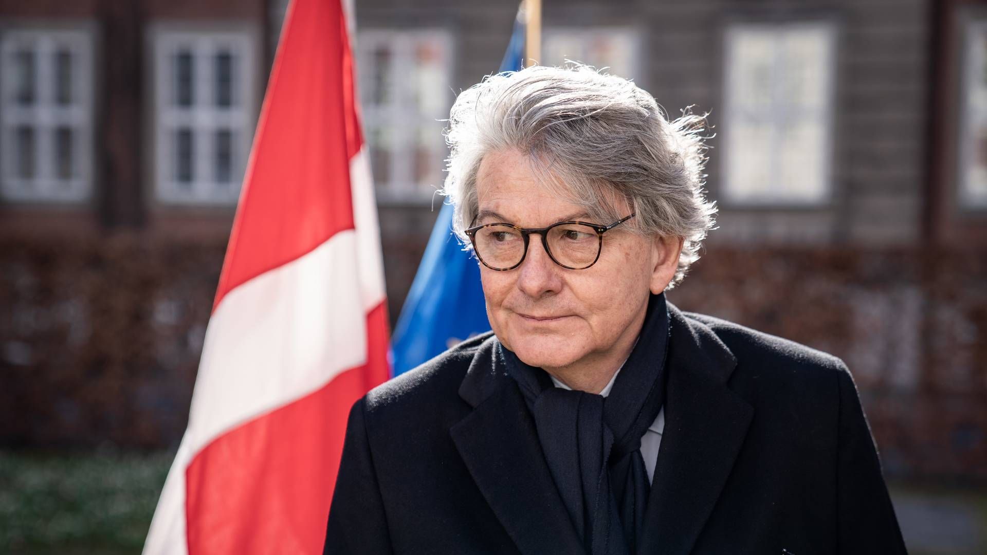 EU-kommissær for det indre marked Thierry Breton, der 18. marts besøgte Danmark, forventer, at EU inden udgangen af året har kapacitet til at producere to-tre millarder doser om året. | Foto: Emil Helms