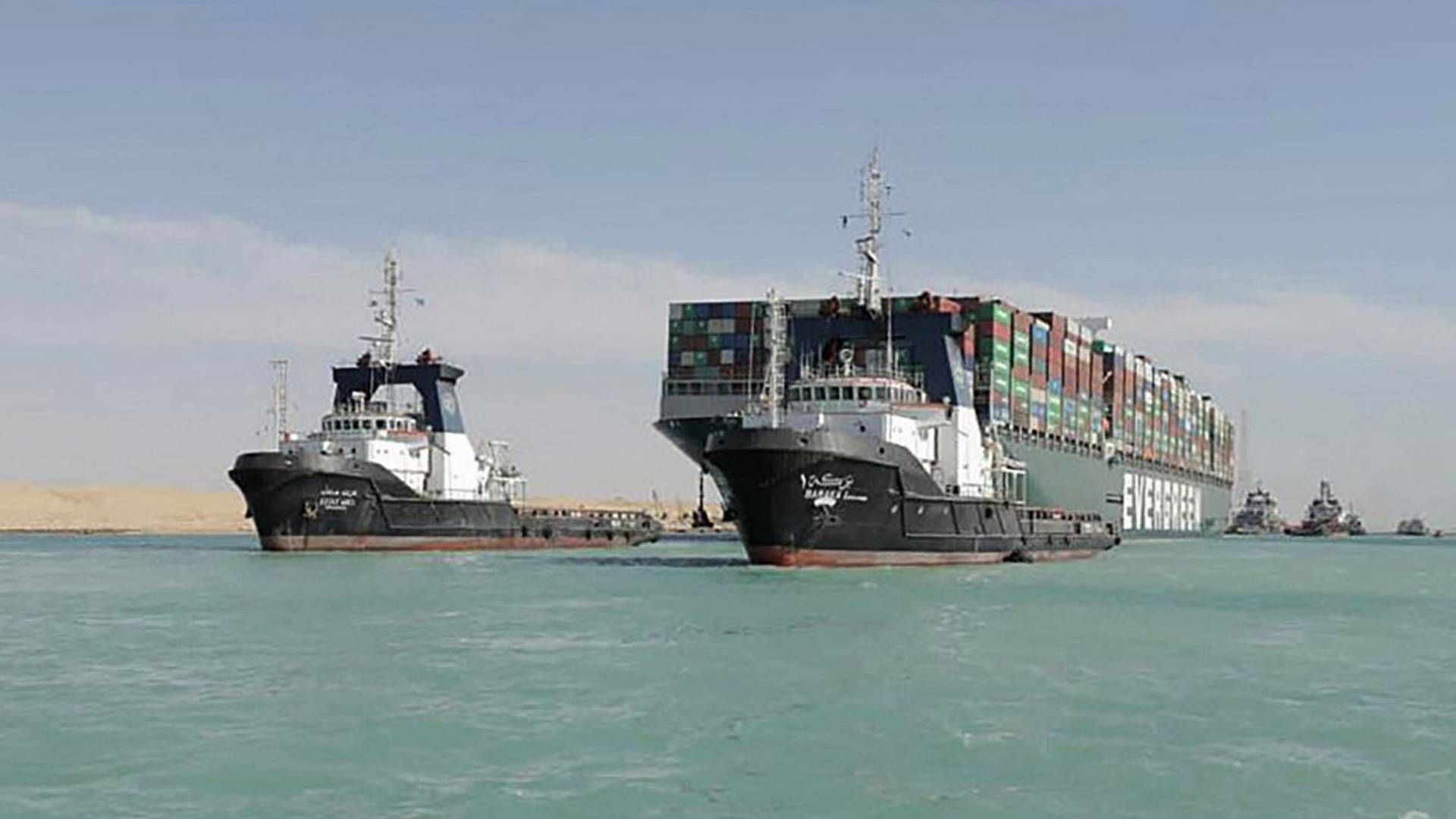 Maersk forventer fald i kapaciteten på grund af Ever Given. | Foto: -/AFP / SUEZ CANAL AUTHORITY
