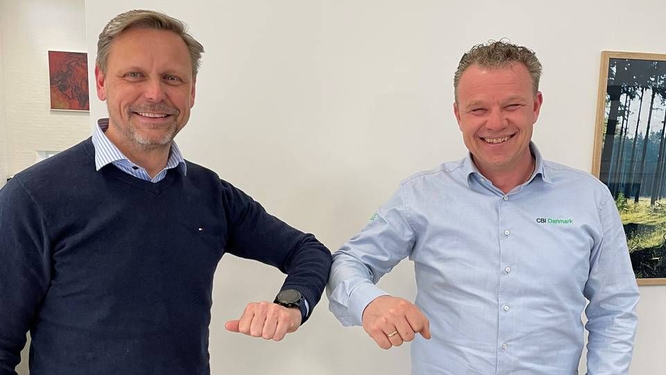 Jens Engbo Norddal, (tv), der i marts 2020 tiltrådte som adm. direktør i Papiruld Danmark, overtager samme stilling i det fusionerede CBI Papiruld Danmark. | Foto: CBI Papiruld Danmark