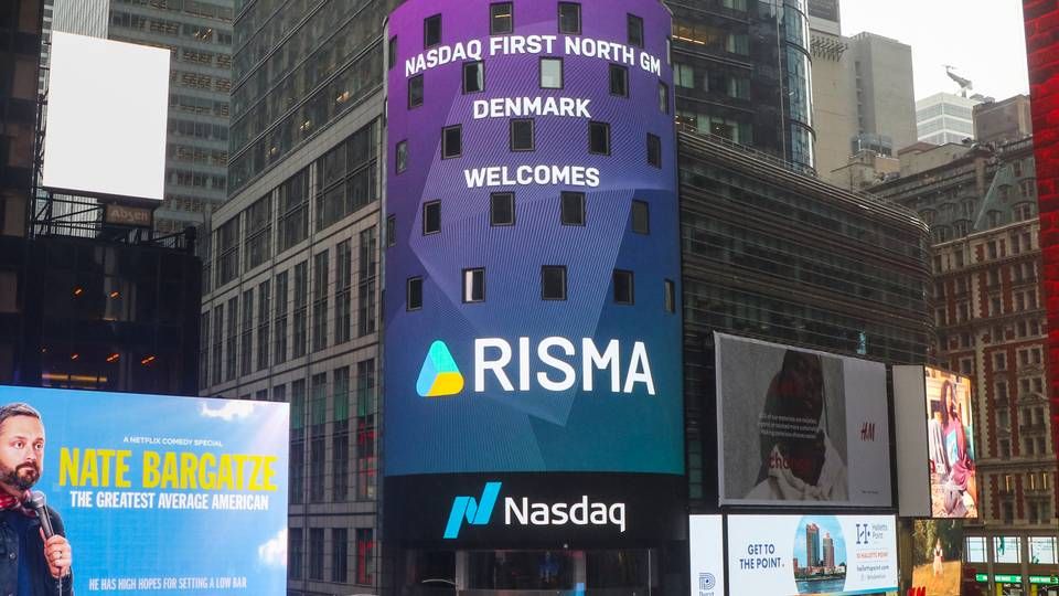 Risma blev optaget på vækstbørsen First North i København tirsdag 23. marts 2021. | Foto: Nasdaq / PR