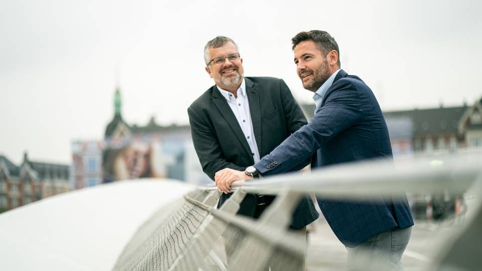 Fra venstre: Bestyrelsesformand Torben Frigaard Rasmussen og adm. direktør Jørgen Christian Juul fra Cardlay. | Foto: PR / Cardlay
