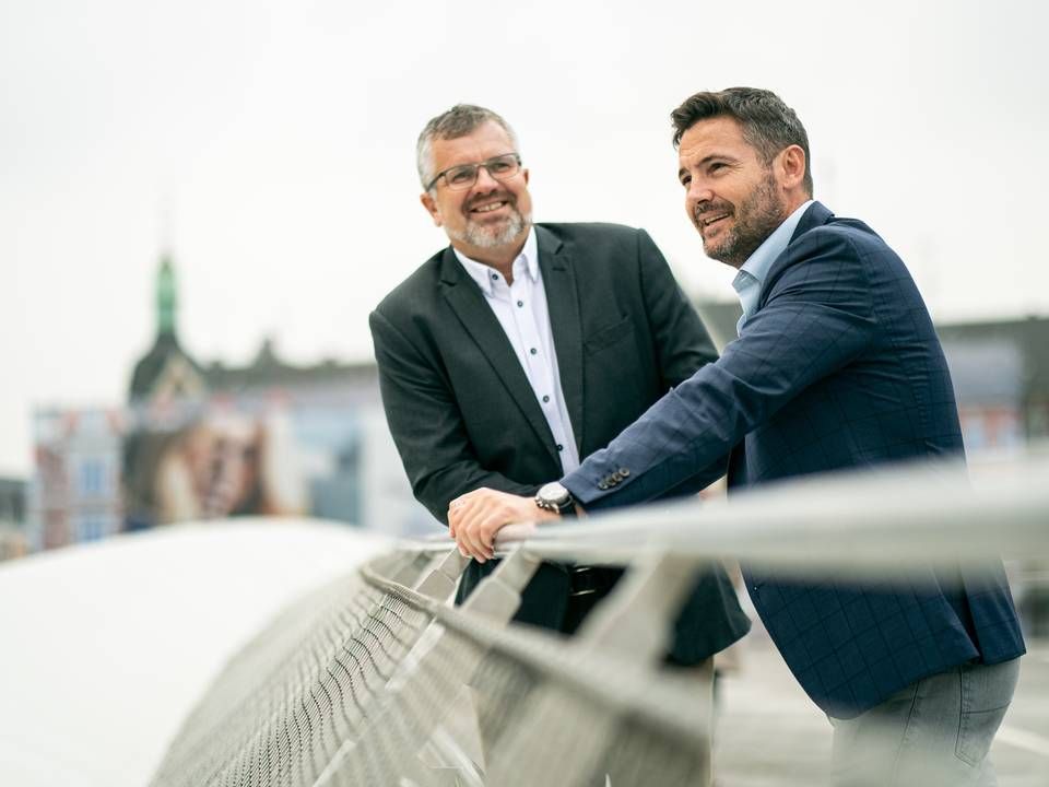 Fra venstre: Bestyrelsesformand Torben Frigaard Rasmussen og adm. direktør Jørgen Christian Juul fra Cardlay. | Foto: PR / Cardlay