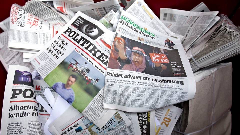 Danske og nordiske aviser har oplevet tab i annonceindtægter under corona. | Foto: Jens Dresling/Politiken/Ritzau Scanpix