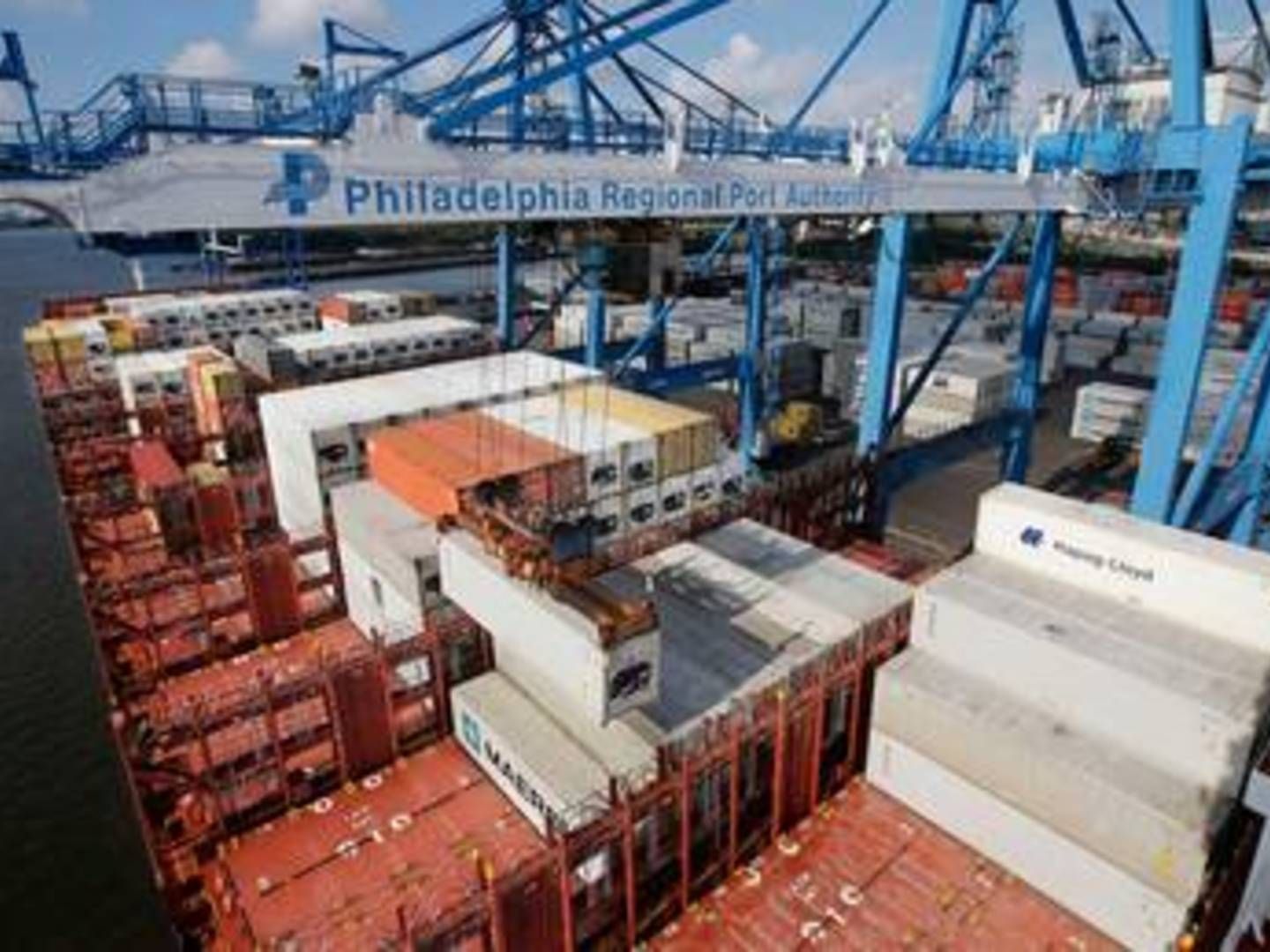 Det var i havnen i Philadelphia, at amerikanske myndigheder beslaglagde 20 tons kokain fundet på skibet MSC Gayane. | Foto: Port of Philadelphia