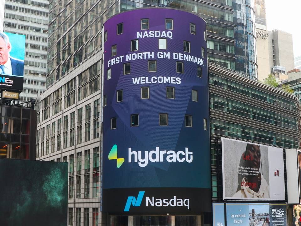 Hydract gør sit indtog på vækstbørsen First North i København onsdag 21. april 2021. | Foto: Nasdaq / PR