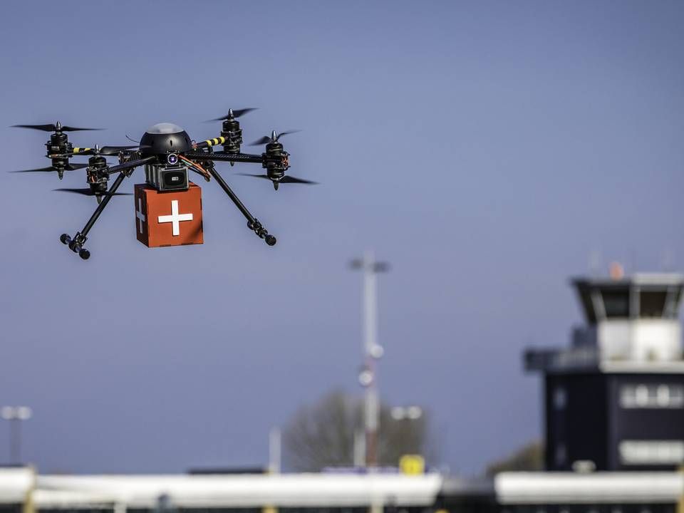 Holo er netop i gang med at få en godkendelse til at flyve med sundhedsdroner mellem sygehuset på Ærø, Svendborg Sygehus og Odense Universitets Hospital. Droner kan flyve efter en indkodet rute og skal derfor ikke styres af et menneske fra jorden. | Foto: SDU/PR