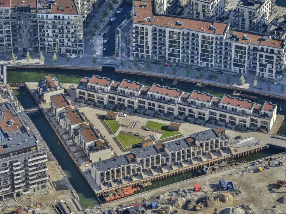 Sivholm, der er en del af Engholmene i Københavns Sydhavn, rummer 43 byhuse, der nu alle har fundet sine kommende ejere. | Foto: PR / NPV A/S