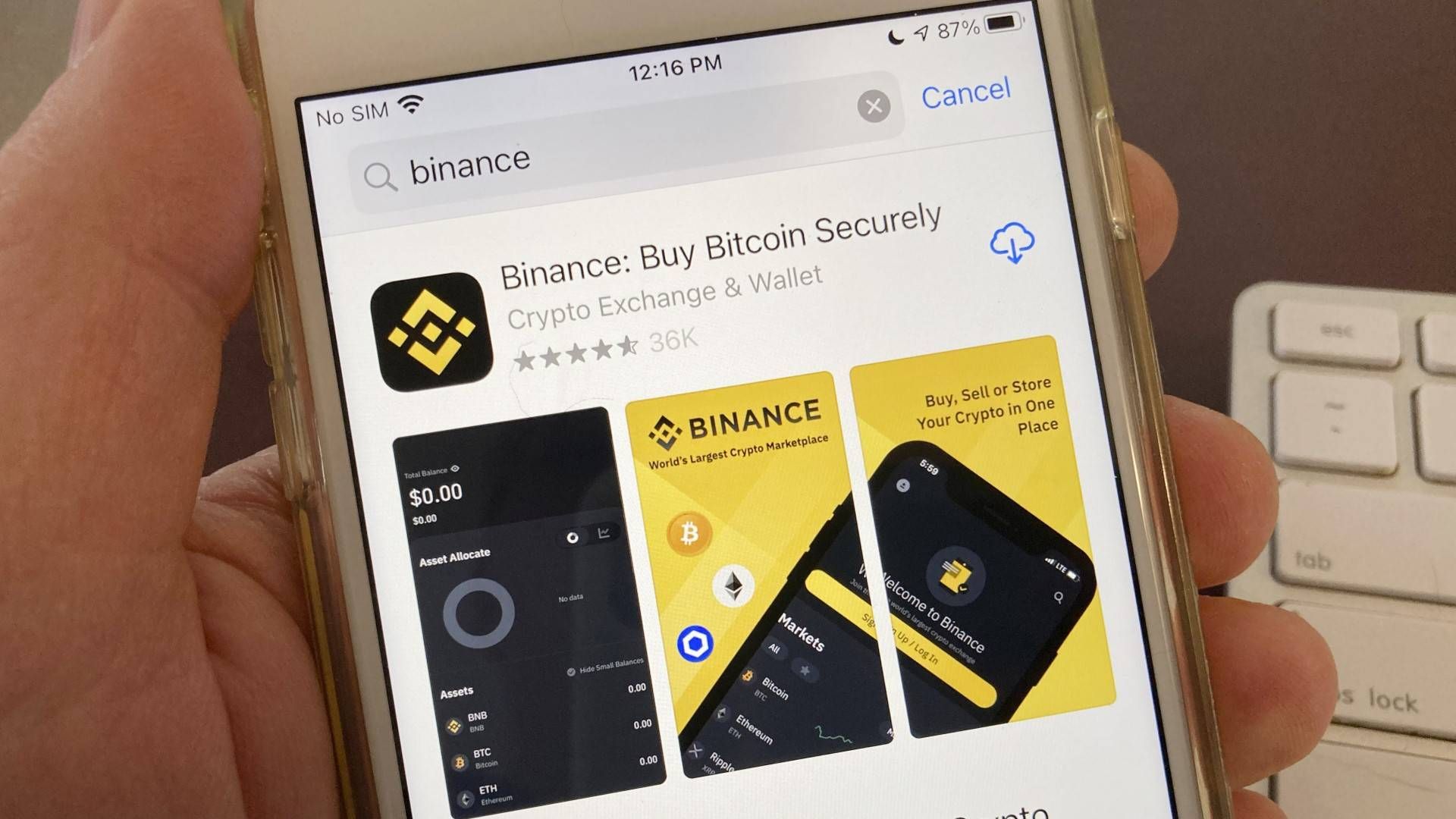 Binance-App im App-Store | Foto: picture alliance / STRF/STAR MAX/IPx | STRF/STAR MAX/IPx