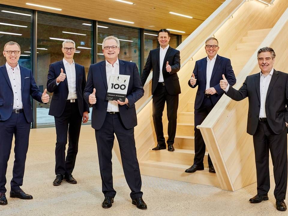 Vorstand der Gestalterbank (von links): Clemens Fritz, Andreas Herz, Joachim Straub, Daniel Hirt, Markus Dauber, Ralf Schmitt | Foto: Volksbank eG - Die Gestalterbank