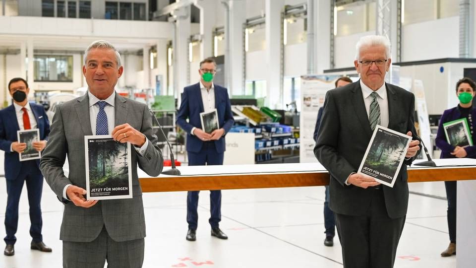 Tidligere på ugen indgik CDU og Die Grüne en koalitionsregering i Baden-Wüttemberg. På nationalt plan ser de grønne aktuelt ud til at blive landets største parti. | Foto: THOMAS KIENZLE/AFP / AFP