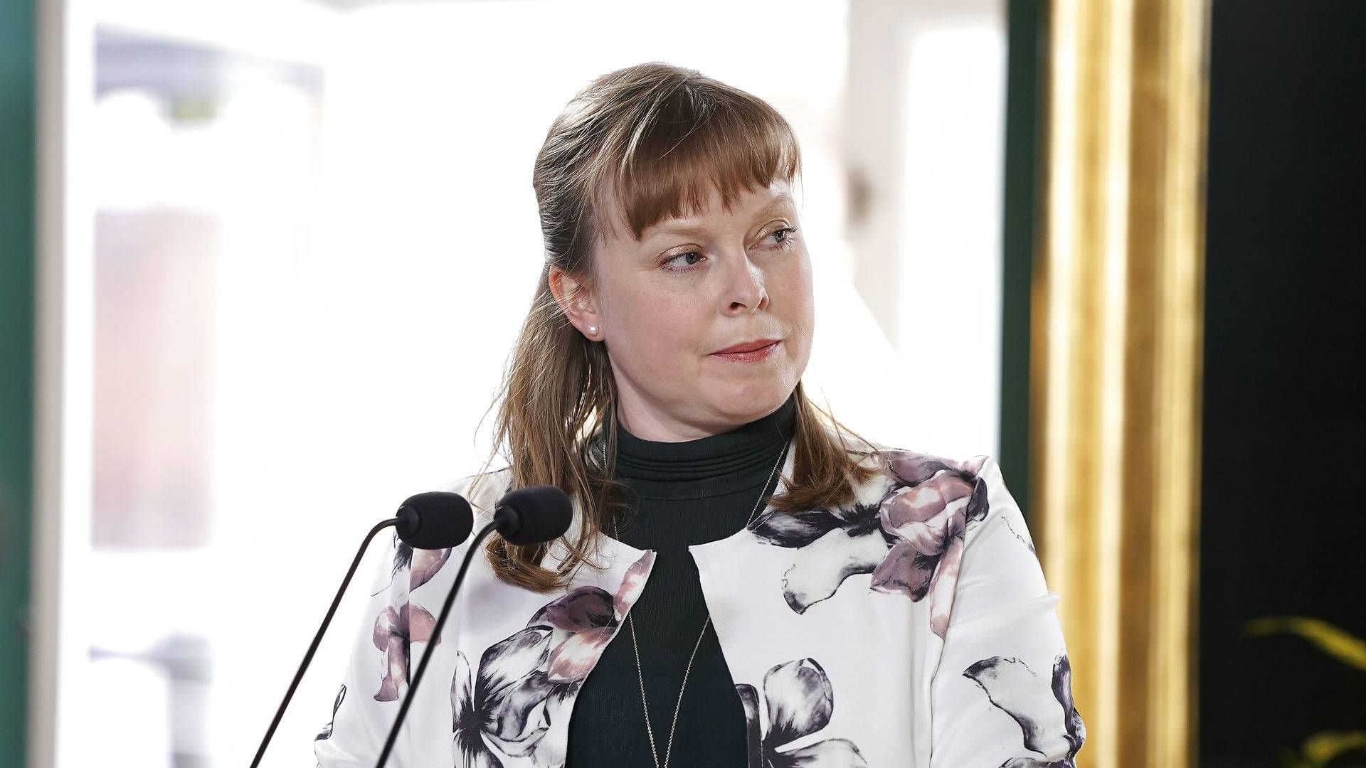 Der er 315 millioner kroner på vej til kulturlivet, fortalte kulturminister Joy Mogensen. | Foto: Liselotte Sabroe/Ritzau Scanpix