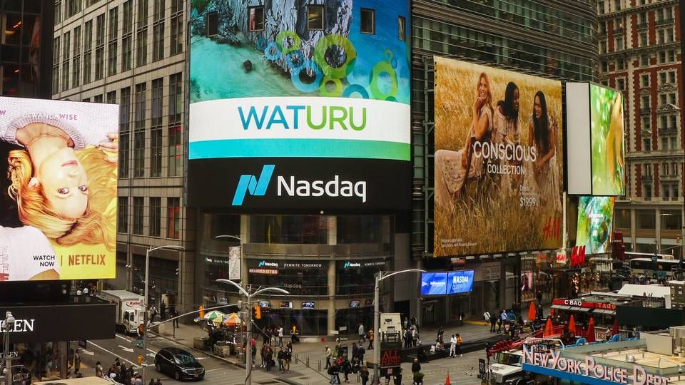 Waturu blev optaget på Nasdaqs værkstbørs First North i maj 2029. | Foto: Nasdaq Copenhagen / PR