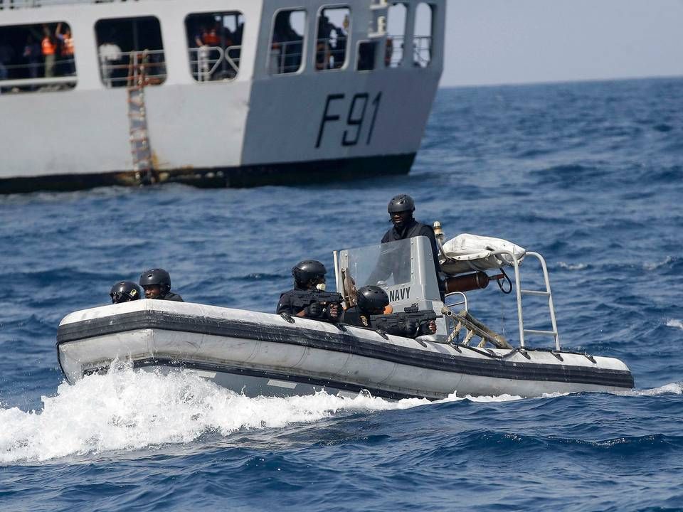 Nigeria Naval Special Forces under en pirat-øvelse i Guineabugten | Foto: Sunday Alamba/AP/Ritzau Scanpix